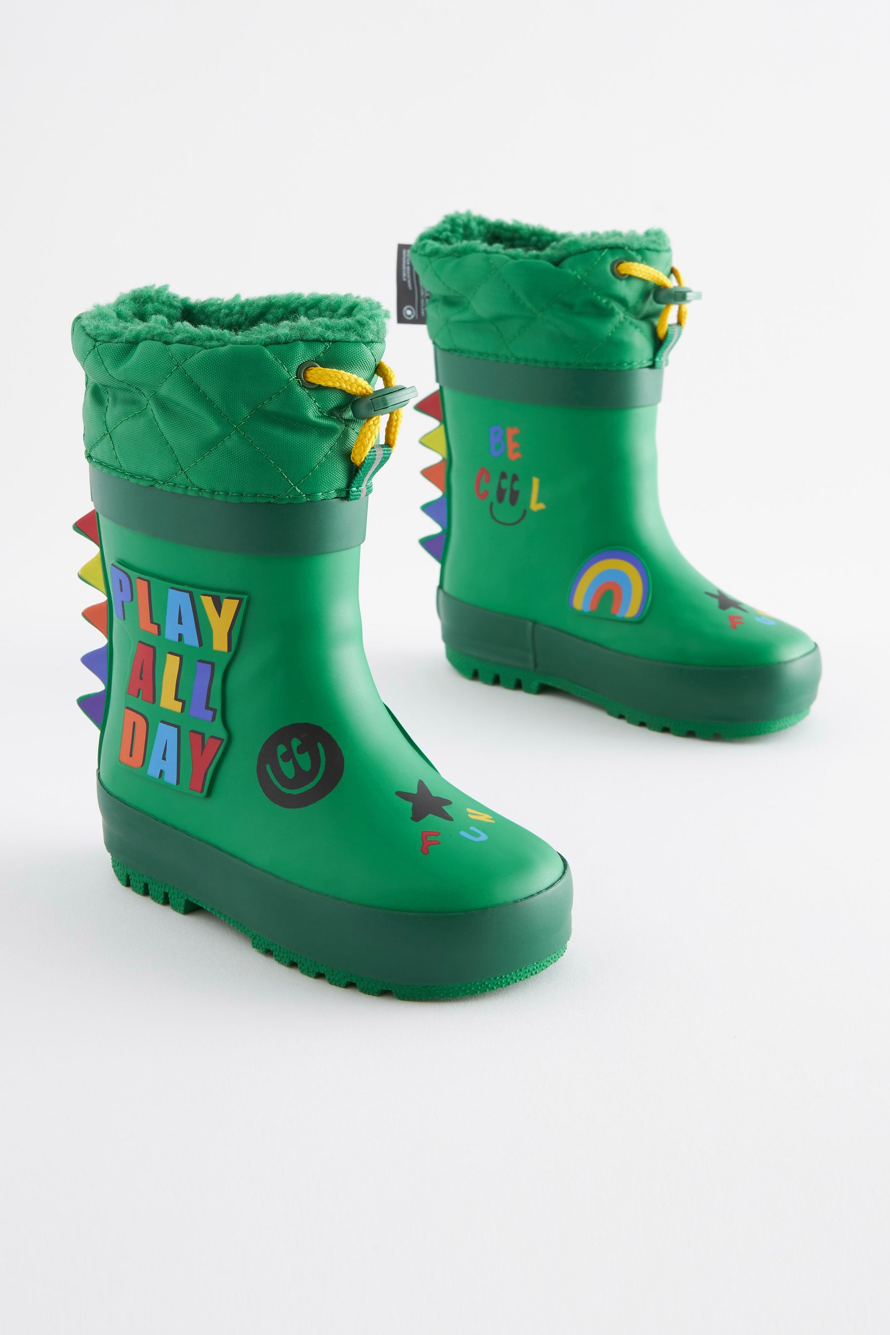 Buy Green Play All Day Cuff Wellies from Next Luxembourg