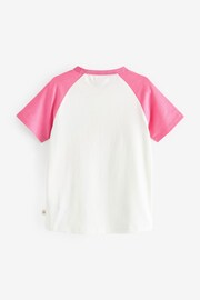 Little Bird by Jools Oliver Pink Short Sleeve Raglan Colourful T-Shirt - Image 4 of 6