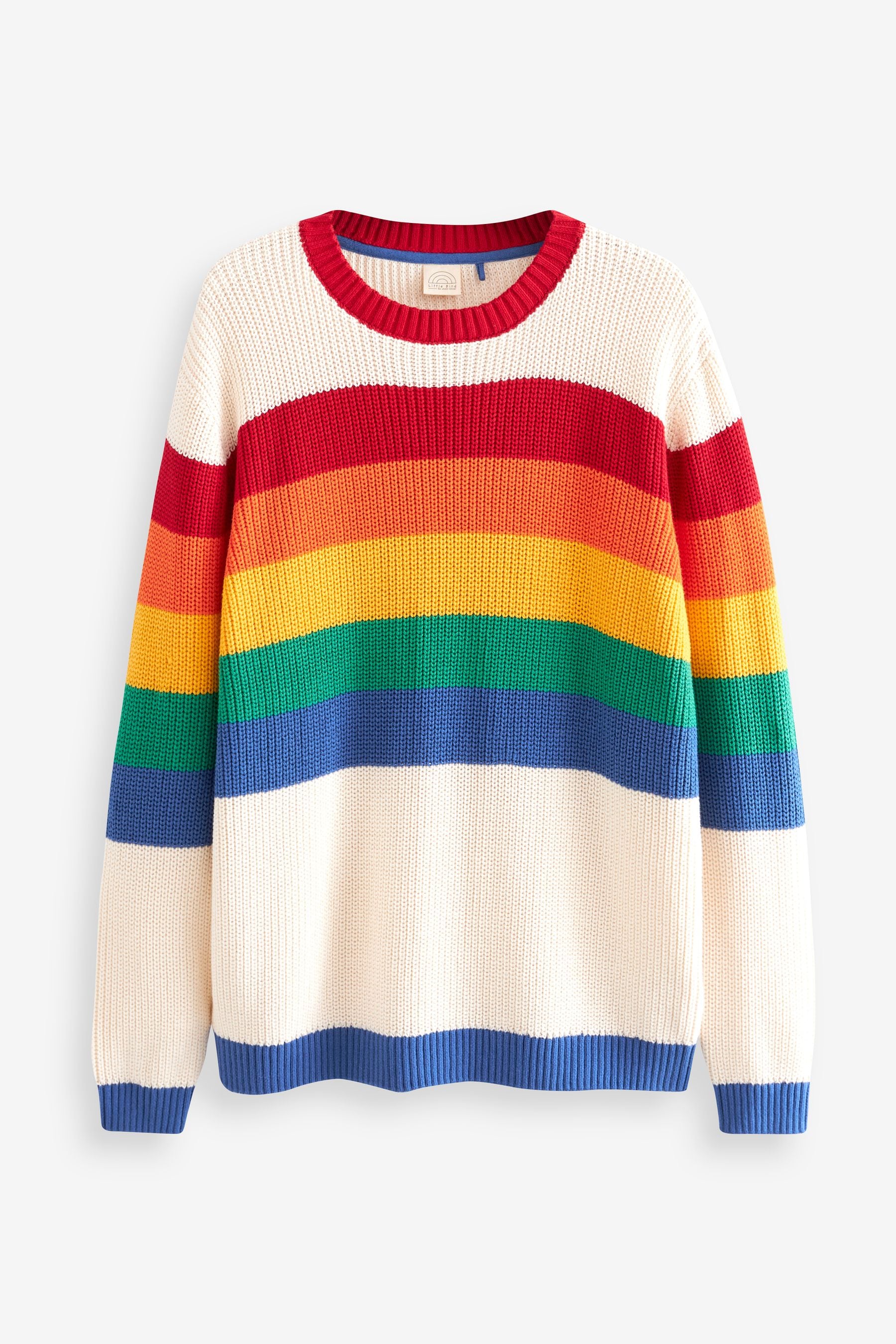 Buy Little Bird by Jools Oliver Multi Adults Rainbow Stripe Knitted Jumper from Next Luxembourg