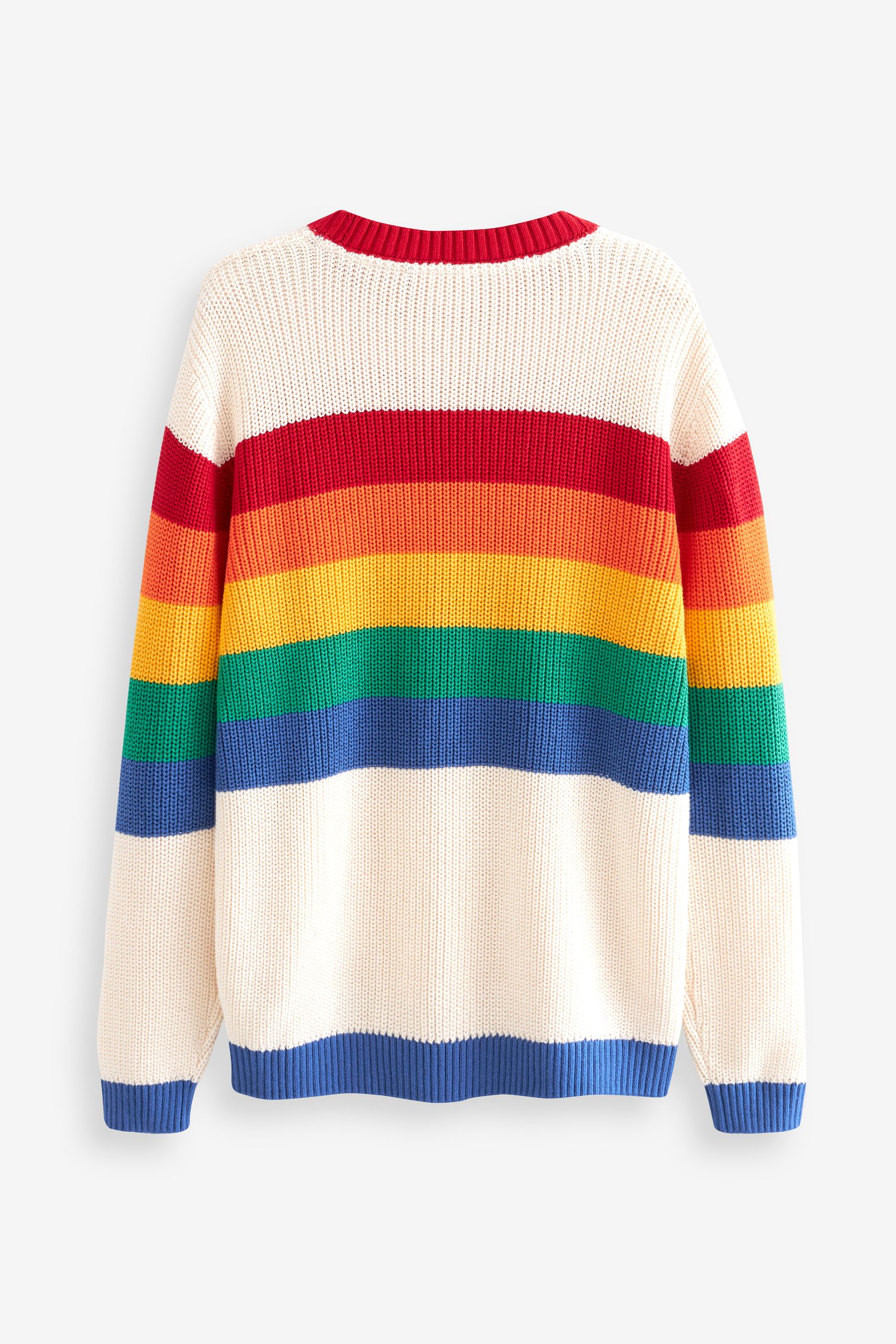 Buy Little Bird by Jools Oliver Multi Adults Rainbow Stripe Knitted Jumper from Next Luxembourg