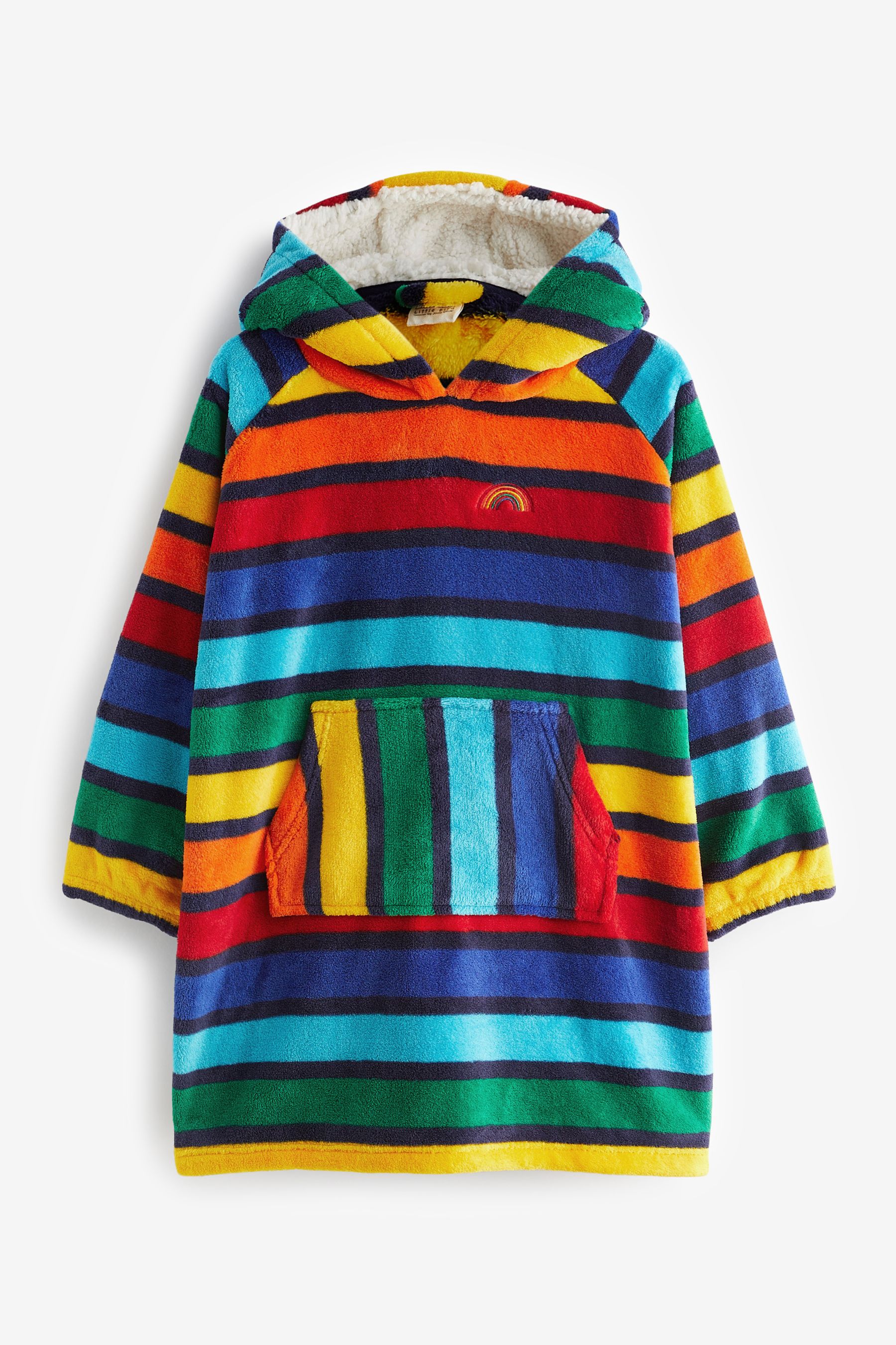 Buy Little Bird by Jools Oliver Multi Rainbow Stripe Oversized Blanket Hoodie from Next Luxembourg