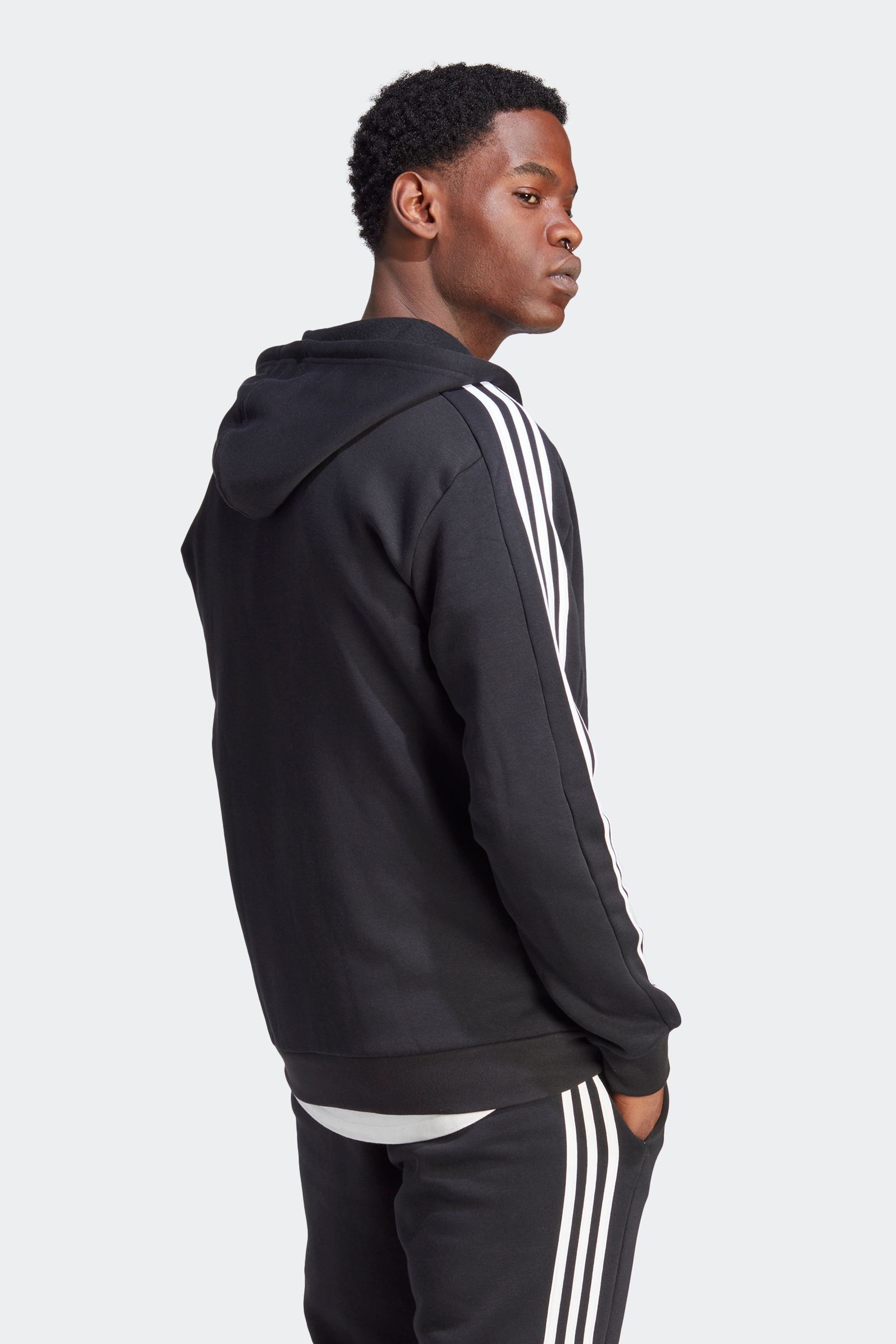 Adidas black zip up outlet