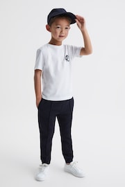 Reiss White Jude Senior Cotton Crew Neck T-Shirt - Image 1 of 7