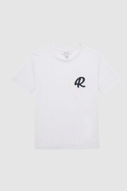 Reiss White Jude Senior Cotton Crew Neck T-Shirt - Image 2 of 7