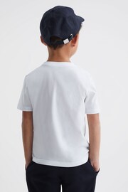 Reiss White Jude Junior Cotton Crew Neck T-Shirt - Image 5 of 7