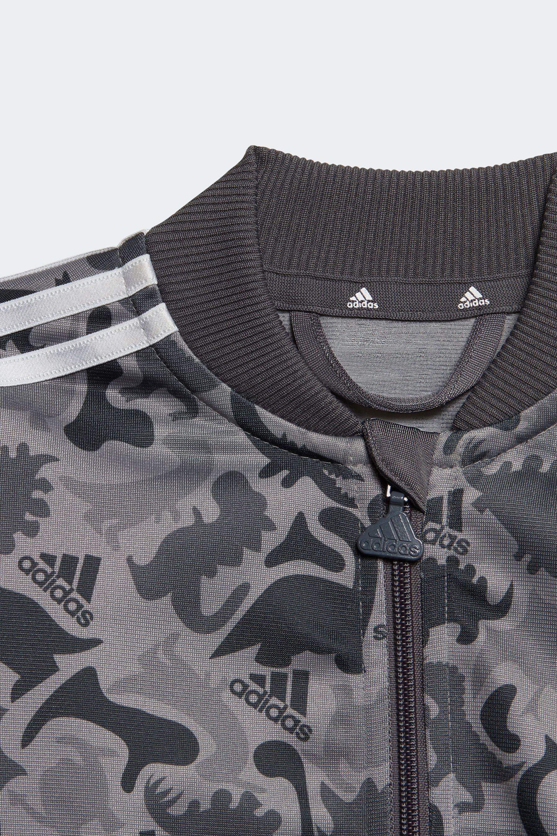 Buy adidas Grey Infant Dino Camo Allover Print Shiny Polyester Tracksuit from Next Estonia