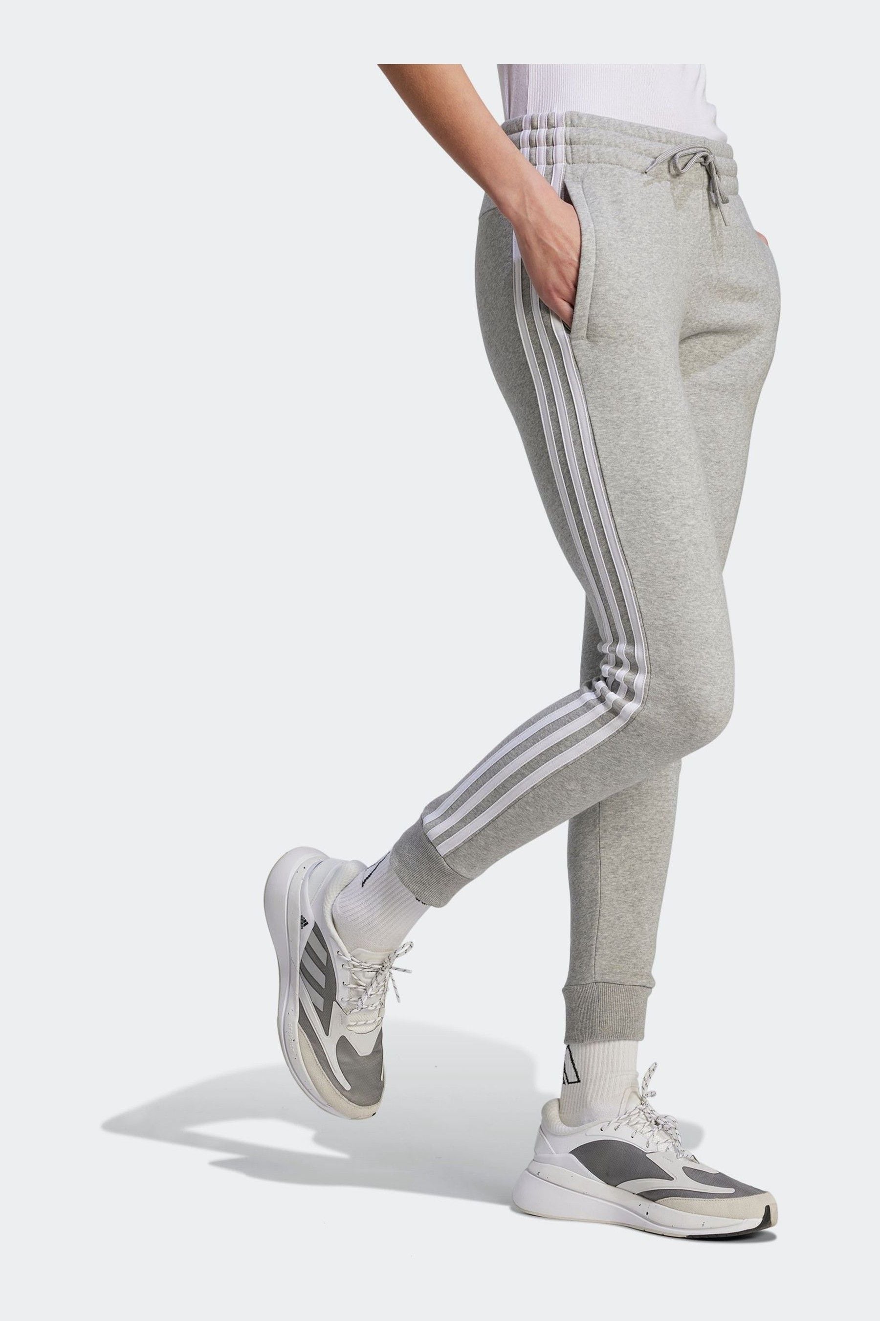 Adidas fleece joggers womens grey new arrivals
