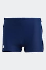 adidas Dark Blue Classic 3-Stripes Swim Boxers - Image 6 of 6