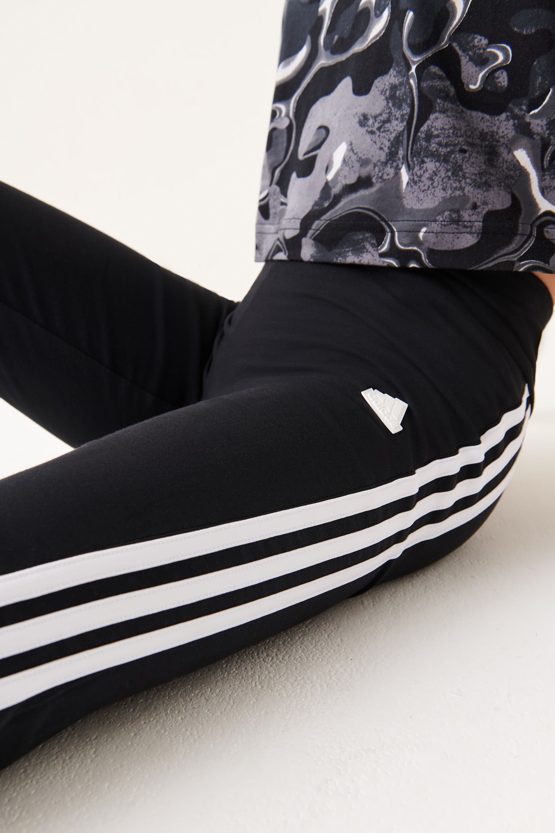 Buy adidas Black Sportswear Future Icons 3 Stripes Cotton Flared Leggings from Next Canada