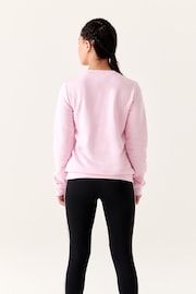 adidas Pink Sportswear Essentials Big Logo Cotton Sweatshirt - Image 2 of 3