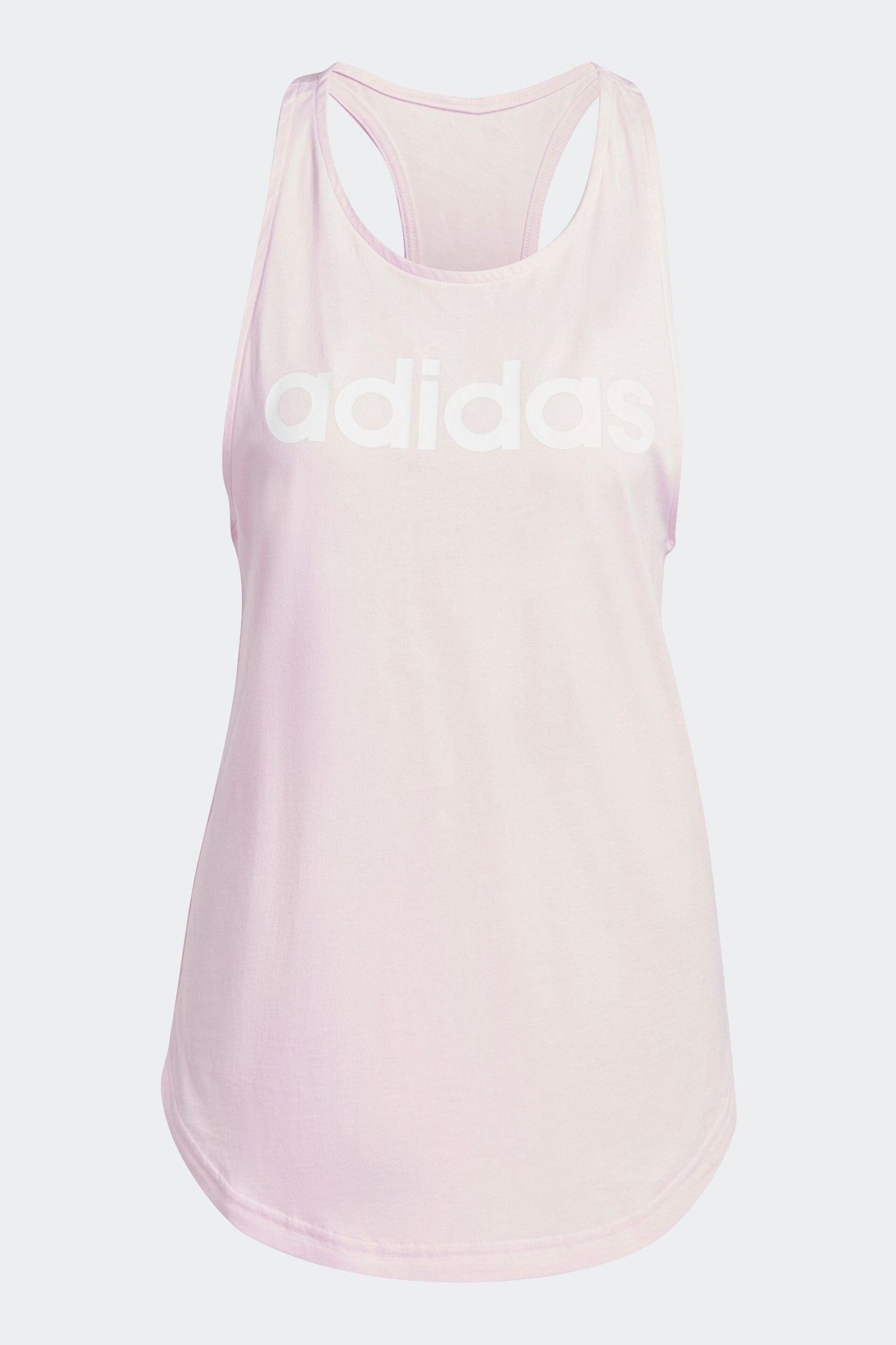 adidas Pink Sportswear Essentials Loose Logo Tank Top - Image 5 of 5