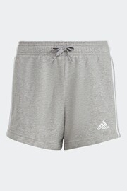 adidas Grey Sportswear Essentials 3-Stripes Shorts - Image 4 of 8