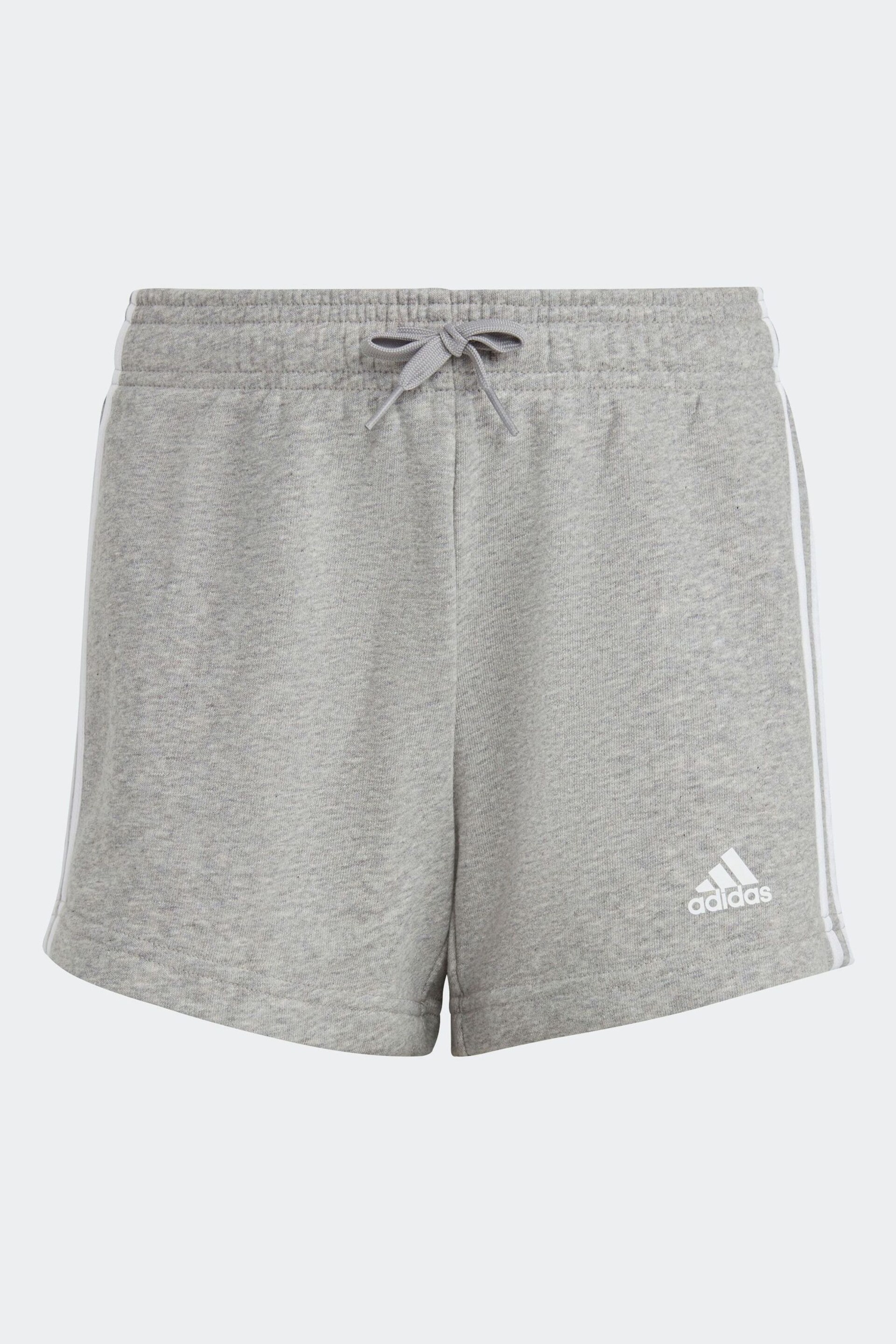 adidas Grey Sportswear Essentials 3-Stripes Shorts - Image 4 of 8