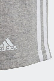 adidas Grey Sportswear Essentials 3-Stripes Shorts - Image 7 of 8