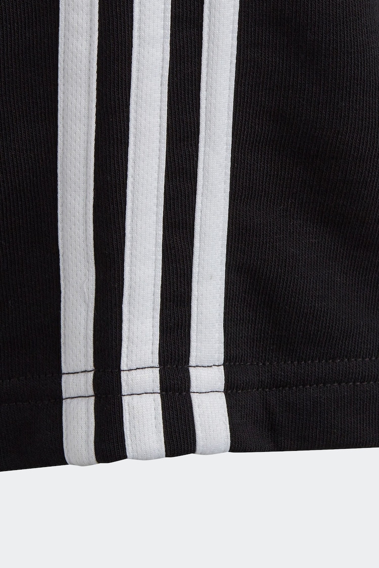 adidas Black Junior Essentials 3-Stripes Shorts - Image 8 of 8