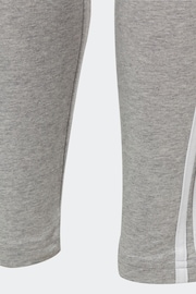 adidas Grey Sportswear Essentials 3-Stripes Cotton Leggings - Image 5 of 5