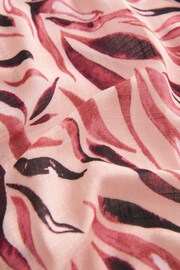 Pink Zebra Print Longline Tie Waist Kimono Cover-Up - Image 6 of 6