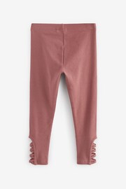 Dusky Pink Ballet Hem Rib Leggings (3-16yrs) - Image 6 of 7