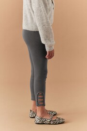 Charcoal Grey Ballet Hem Rib Leggings (3-16yrs) - Image 3 of 6