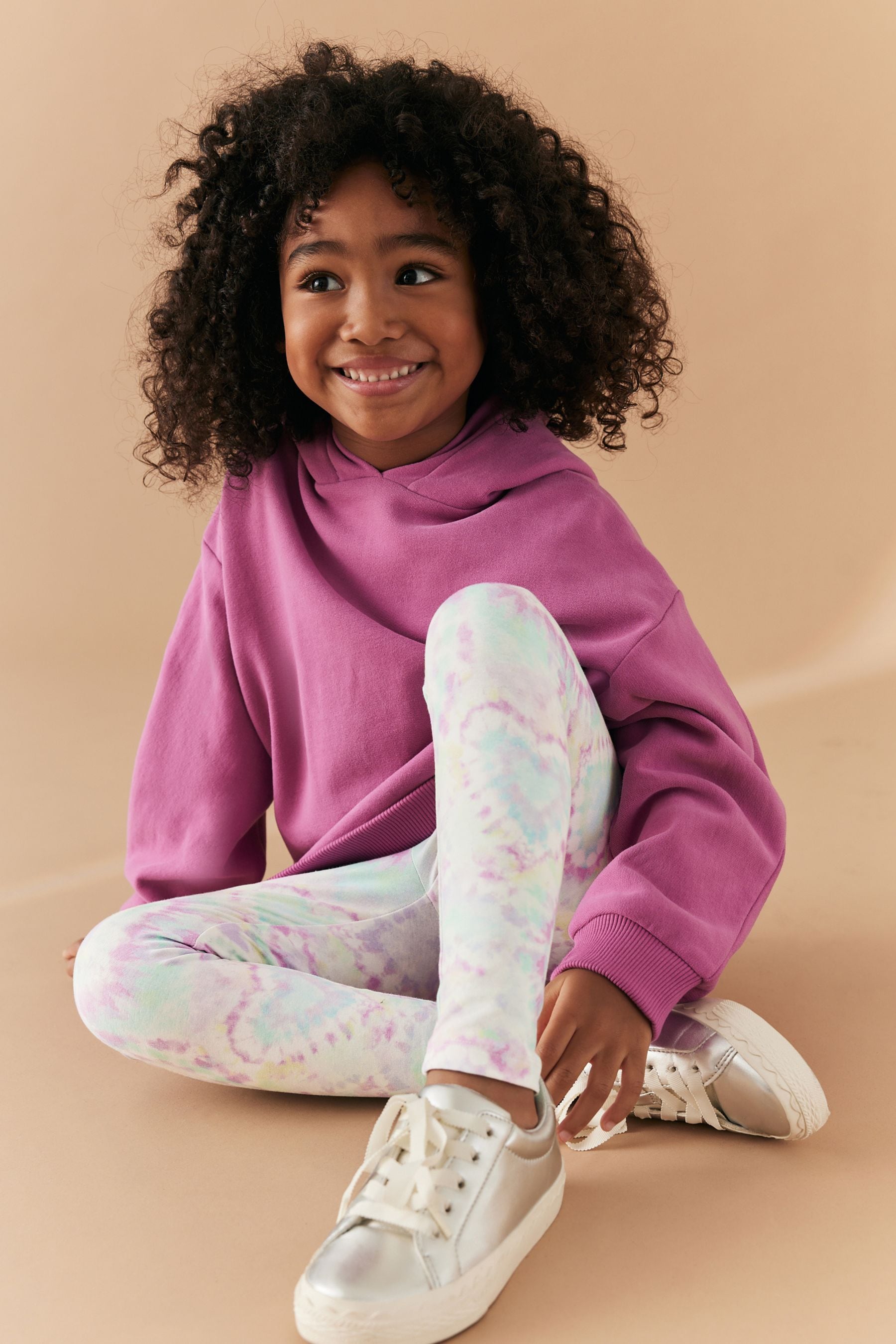 Pink printed leggings new arrivals