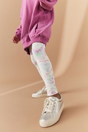 Efecto tie-dye con corazones en rosa pastel - Leggings estampados (3-16 años) - Imagen 3 de 8