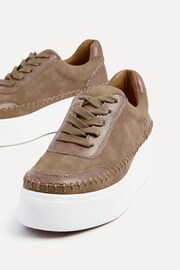 Linzi Brown Harlem Faux Leather Platform Trainers - Image 4 of 5