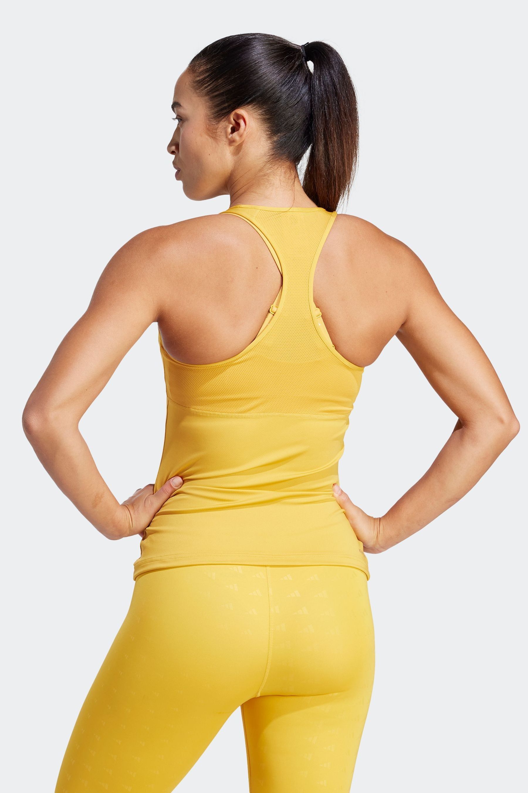Yellow running vest top