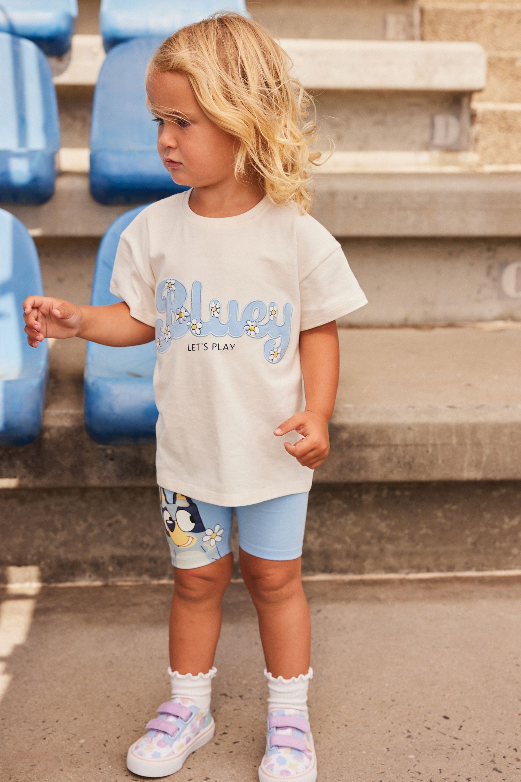 Buy Blue Bluey 100 Cotton Short Sleeve T Shirt and Cycle Shorts Set 3mths 7yrs from the Next UK online shop