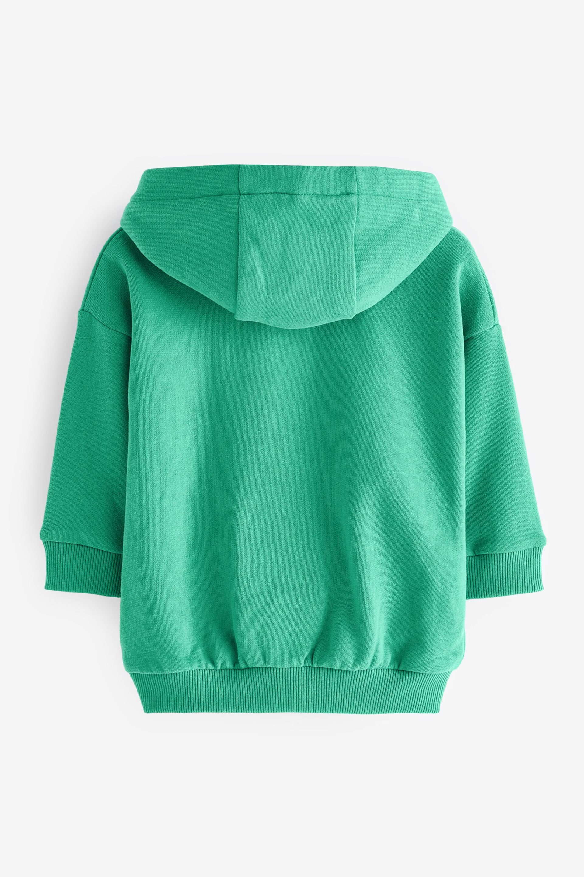 Bright Green Soft Touch Jersey Hoodie (3mths-7yrs) - Image 2 of 2