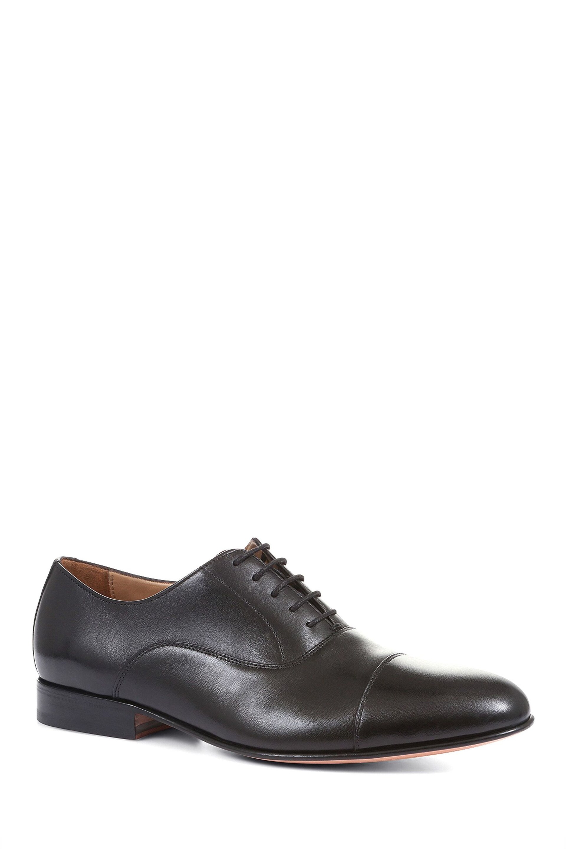 Jones Bootmaker Black Morpeth Leather Oxford Shoes - Image 2 of 5