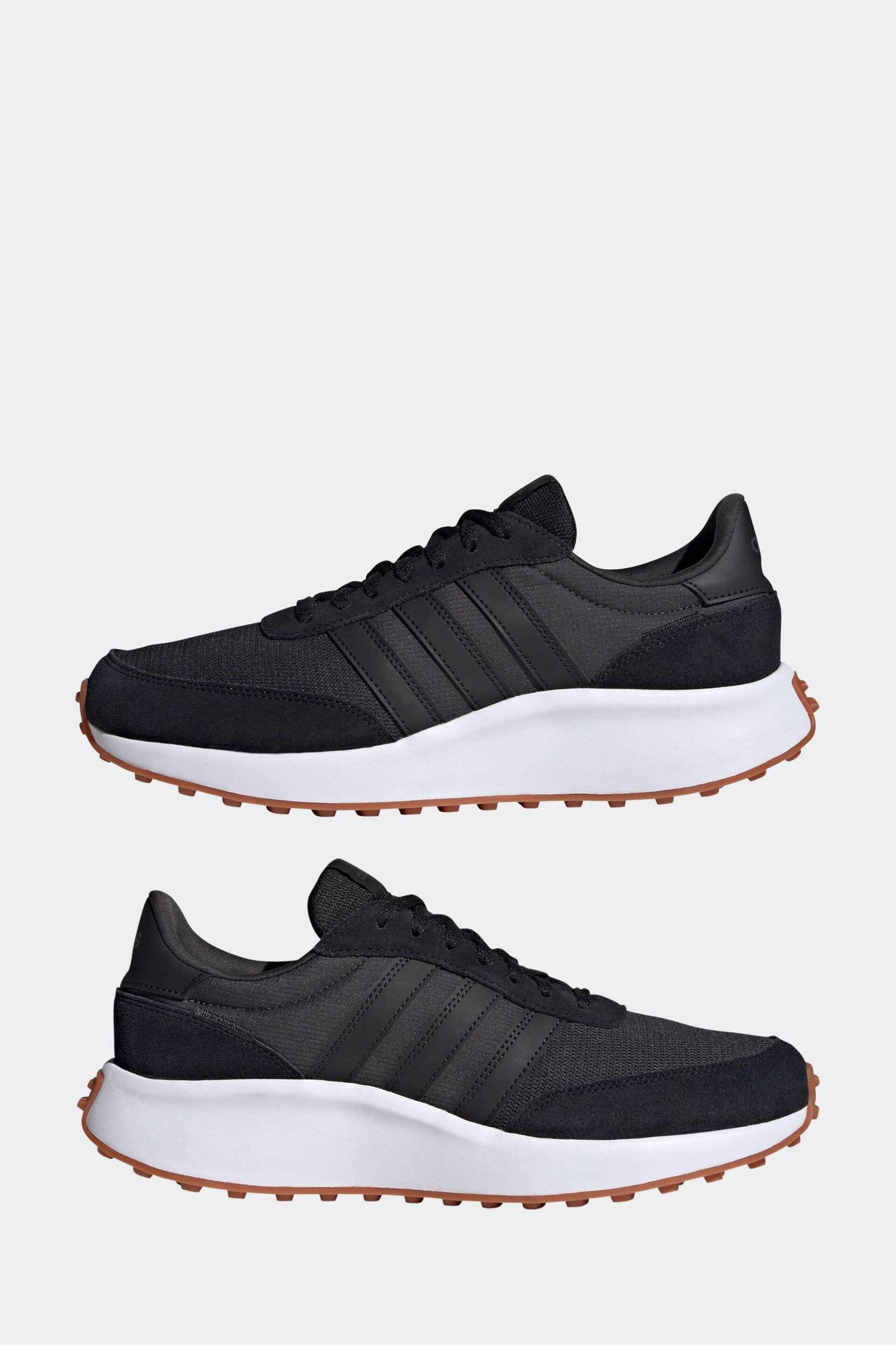 adidas Grey Run 70s Lifestyle Running Trainers - Image 6 of 9