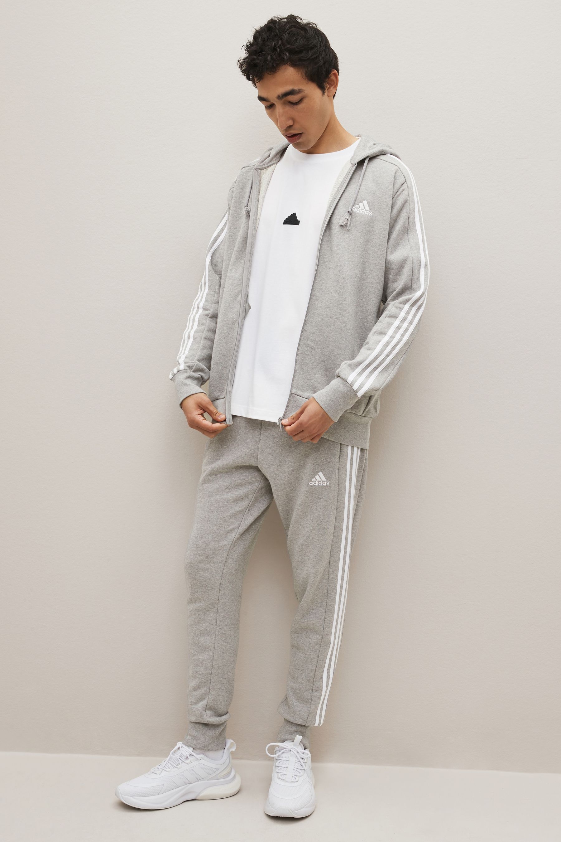 Adidas grey zip up hoodie outlet
