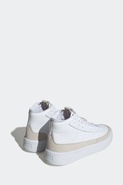 adidas White Znsored HI Prem Leather Trainers - Image 5 of 12