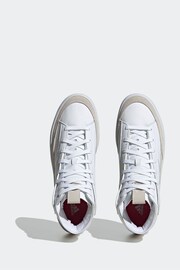adidas White Znsored HI Prem Leather Trainers - Image 7 of 12