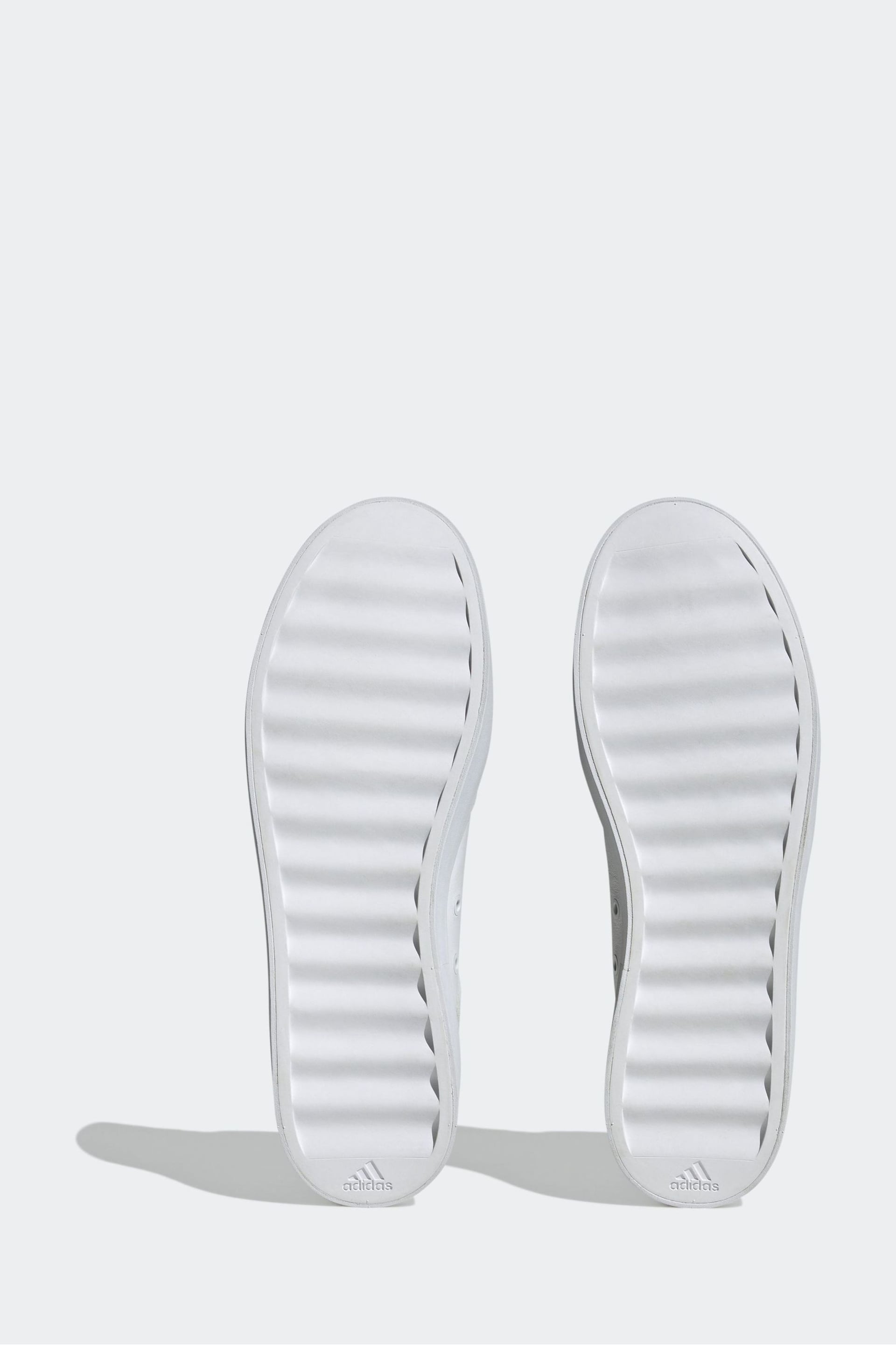 adidas White Znsored HI Prem Leather Trainers - Image 8 of 12