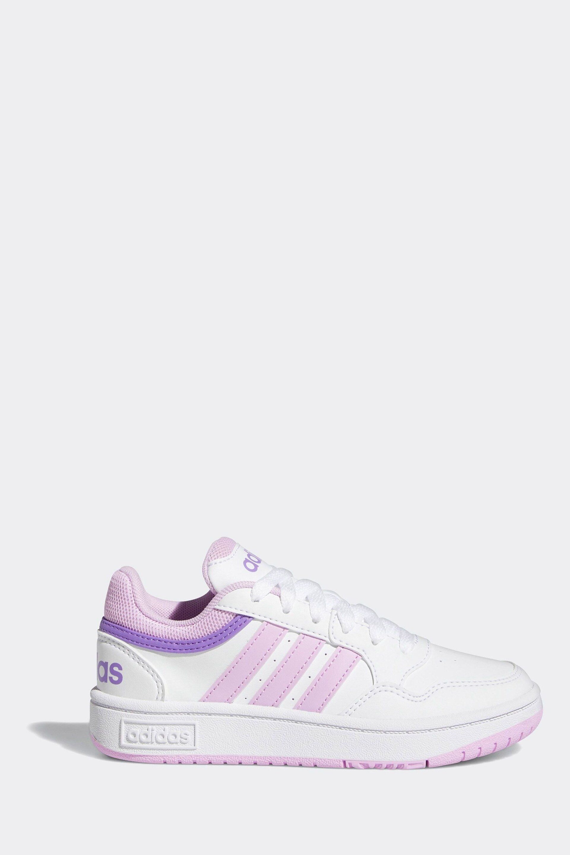 adidas White/purple Hoops Trainers - Image 1 of 9