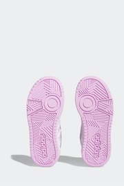 adidas White/purple Hoops Trainers - Image 7 of 9