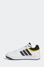 adidas Yellow/Black Hoops Trainers - Image 2 of 8