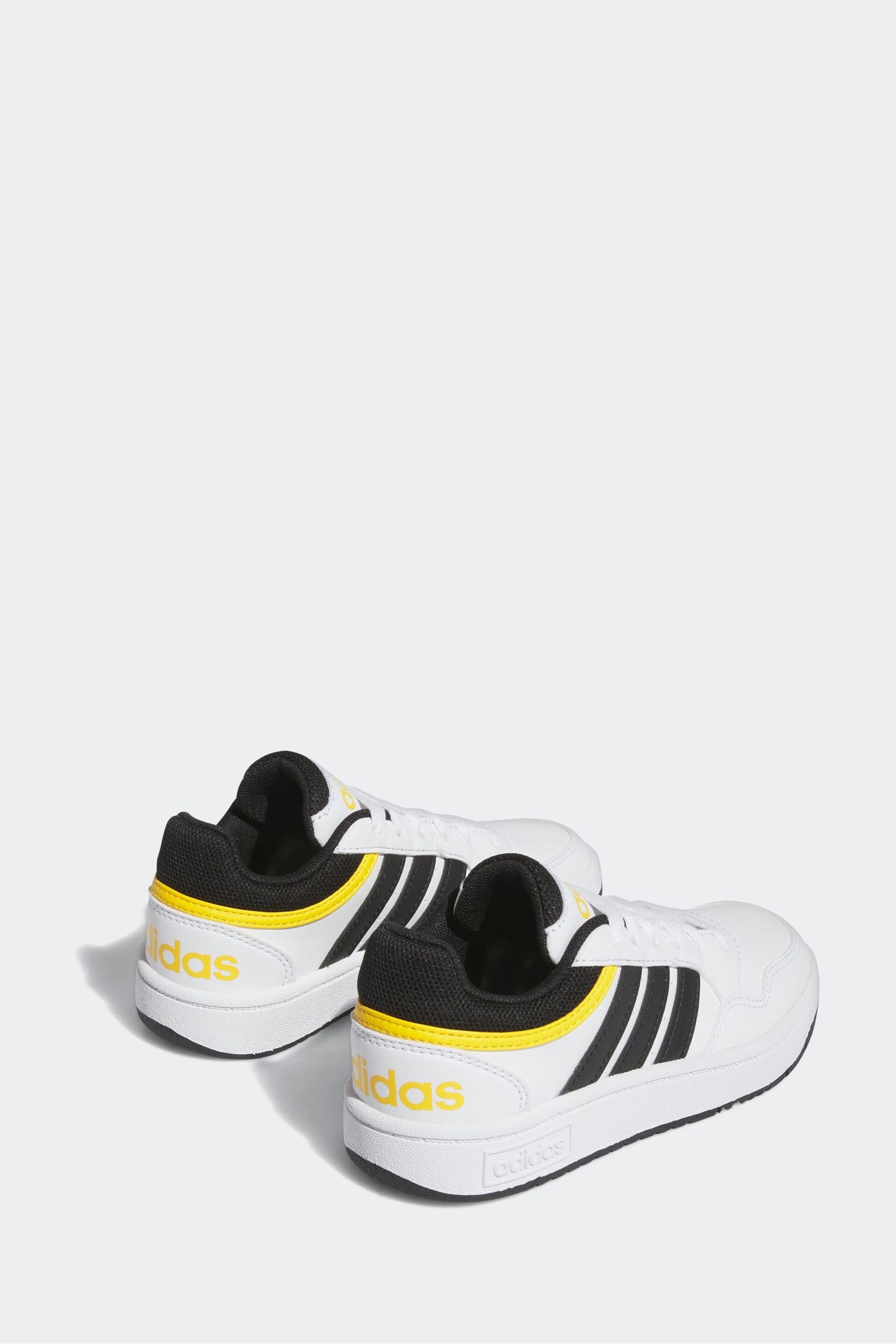 adidas Yellow/Black Hoops Trainers - Image 4 of 8