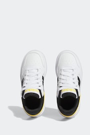 adidas Yellow/Black Hoops Trainers - Image 6 of 8