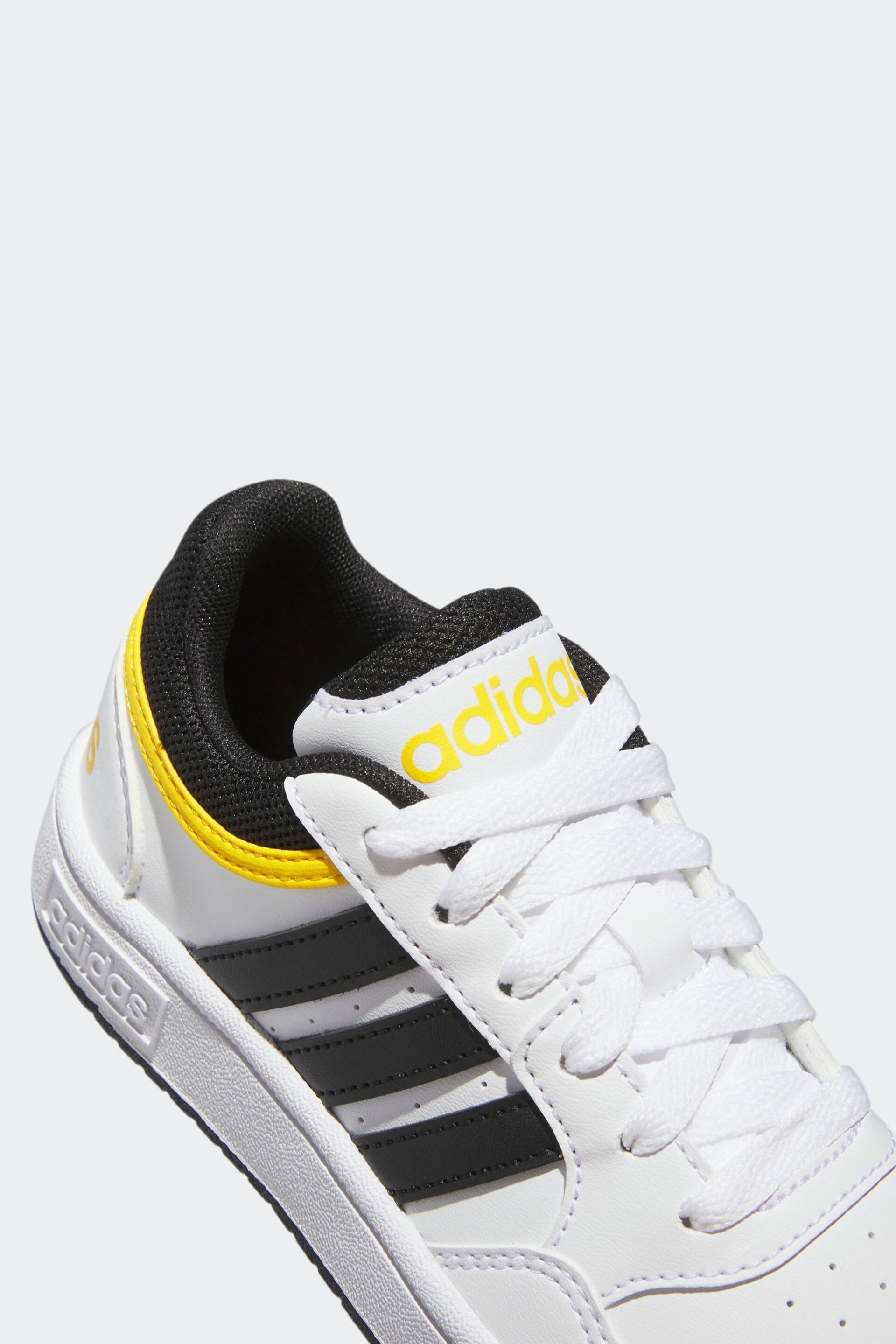 adidas Yellow/Black Hoops Trainers - Image 7 of 8