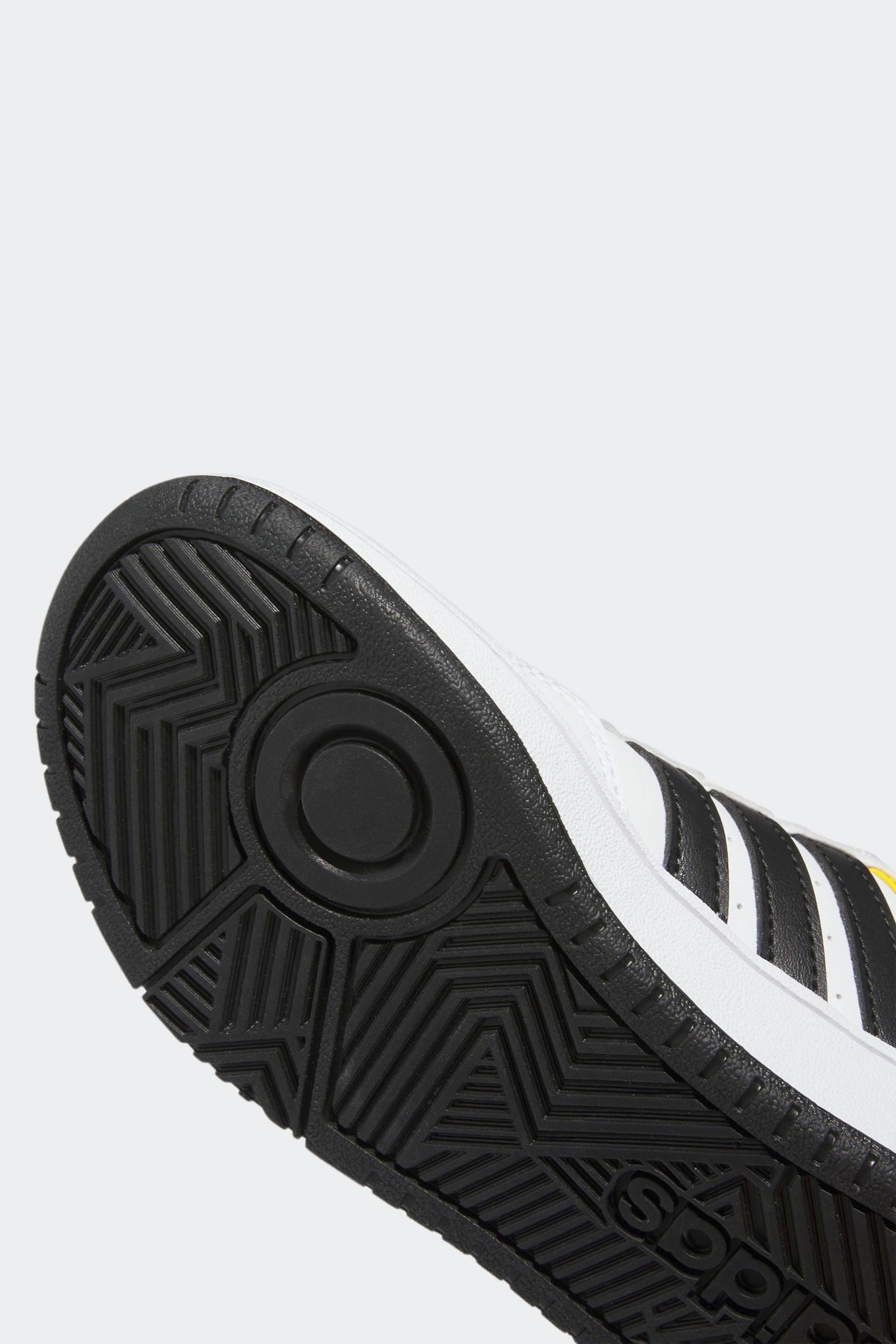 adidas Yellow/Black Hoops Trainers - Image 8 of 8