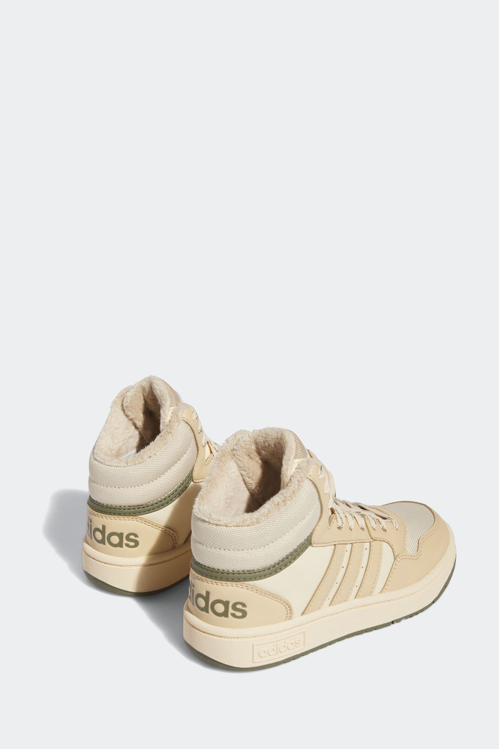 adidas Brown Kids Sportswear Hoops Mid 3.0 Trainers - Image 4 of 9