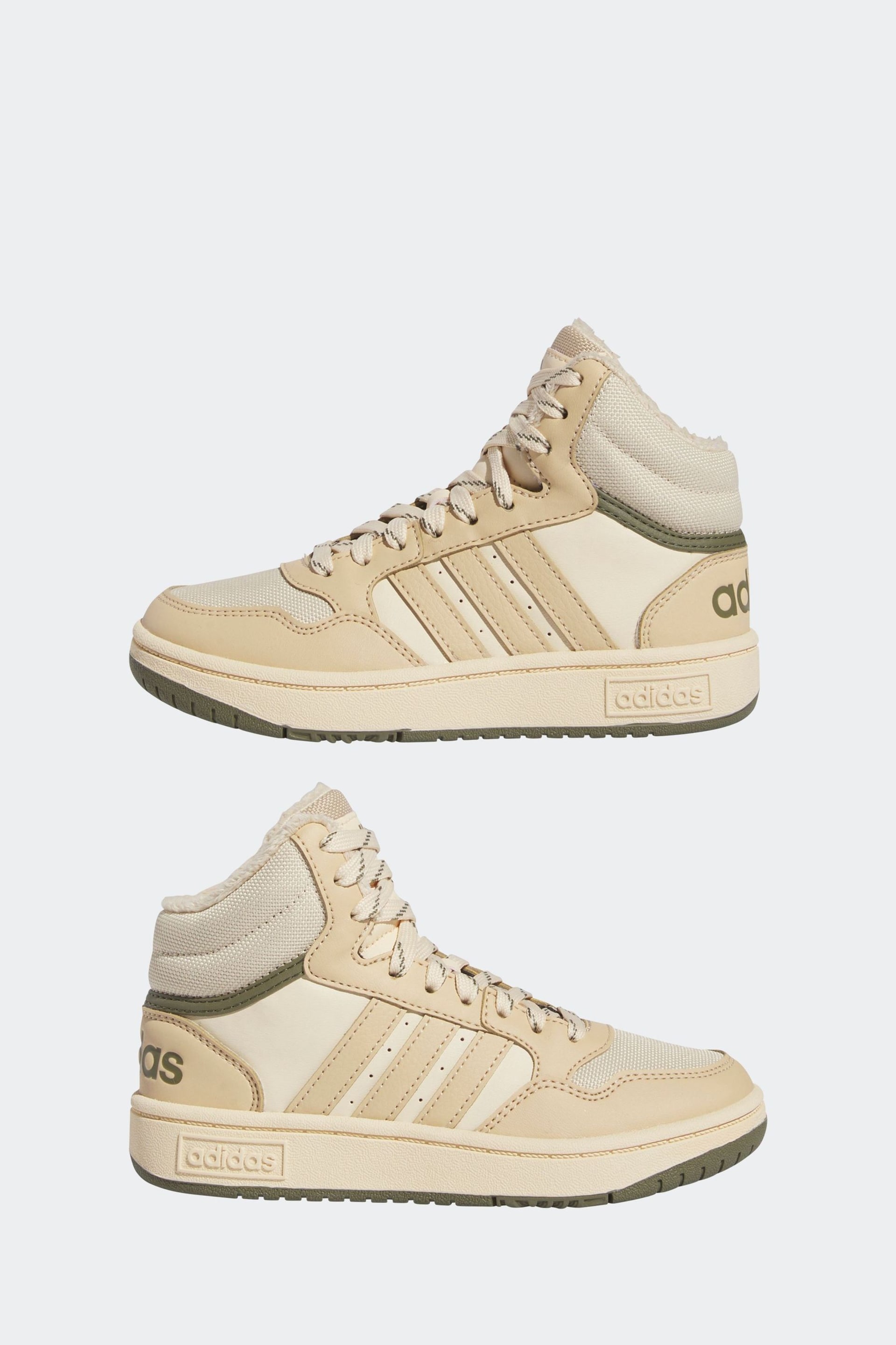 adidas Brown Kids Sportswear Hoops Mid 3.0 Trainers - Image 5 of 9