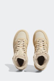 adidas Brown Kids Sportswear Hoops Mid 3.0 Trainers - Image 6 of 9