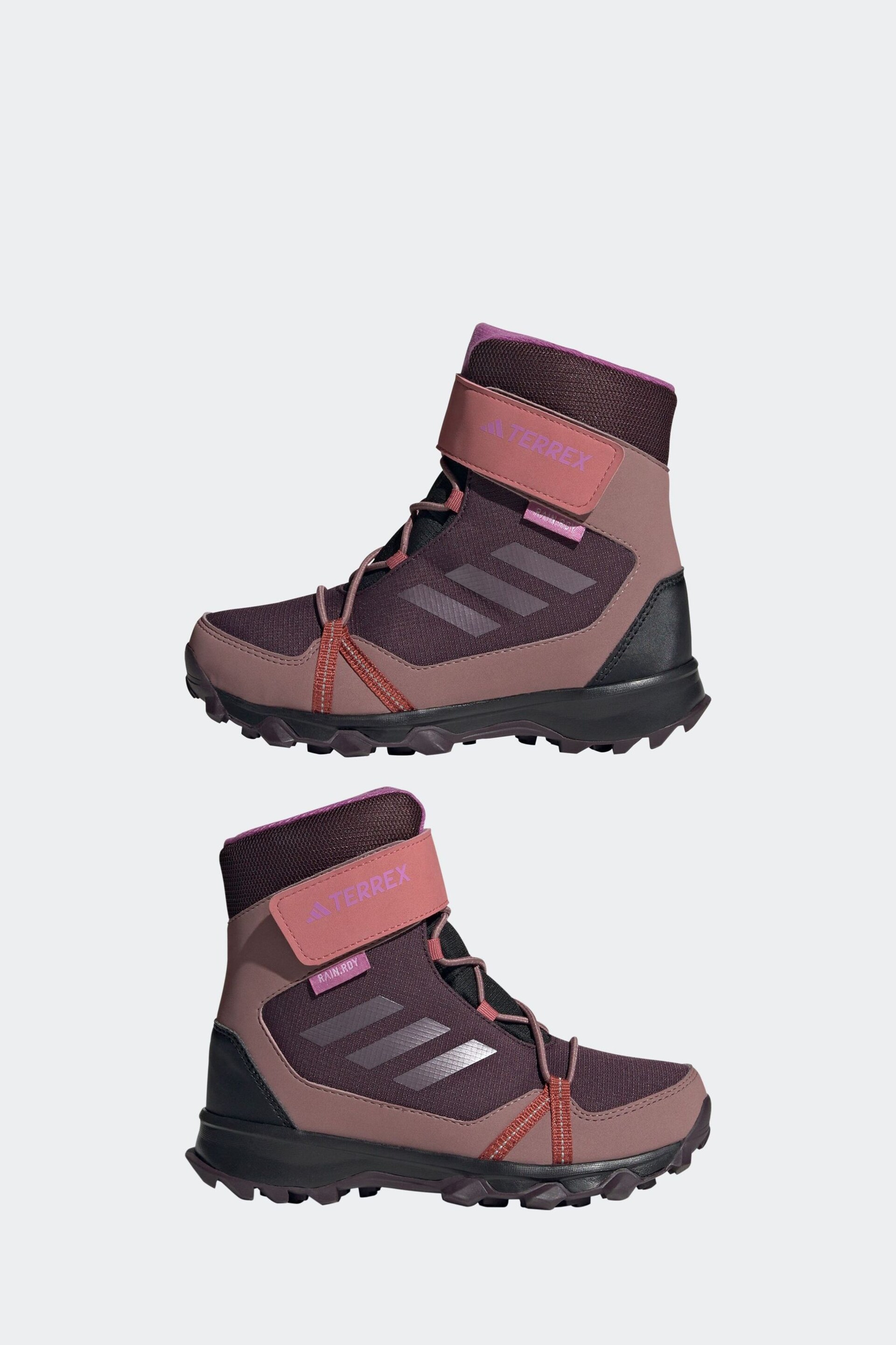 adidas Red Terrex Snow Hook-And-Loop Cold.Rdy Winter Boots - Image 5 of 9