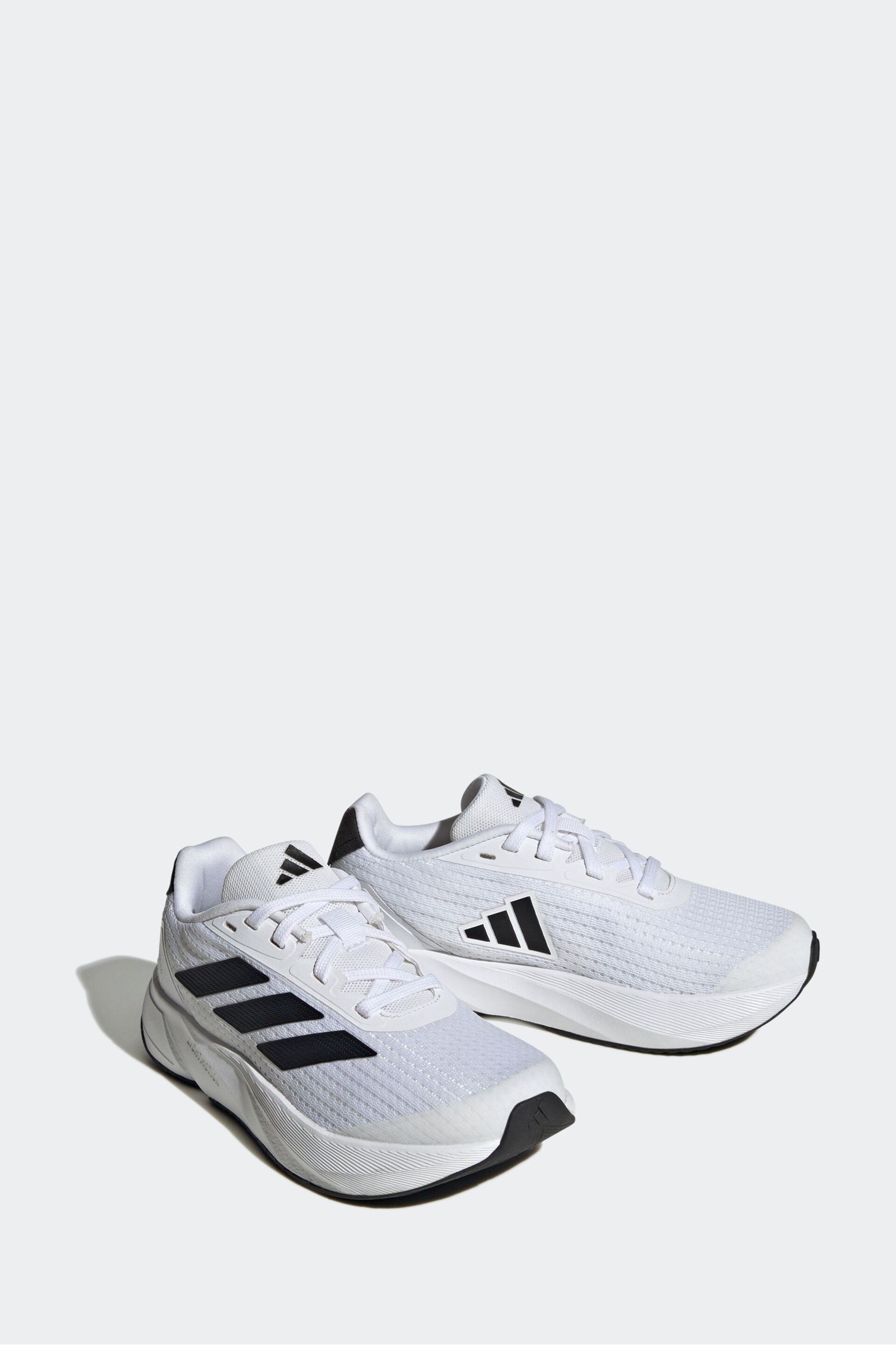 adidas White Sportswear Duramo SL Kids Trainers - Image 3 of 9