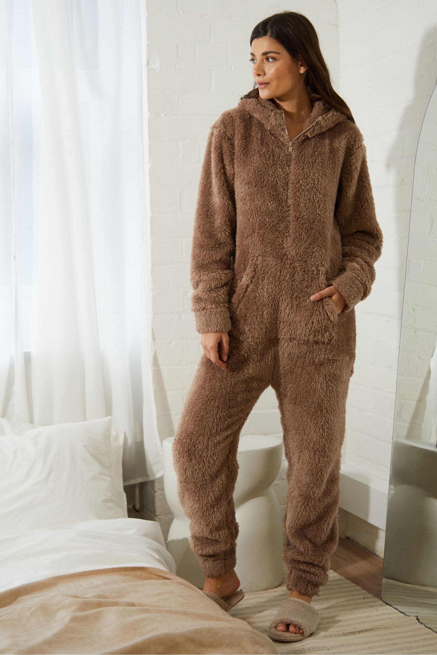Buy Threadbare Brown Teddy All In One from Next Luxembourg