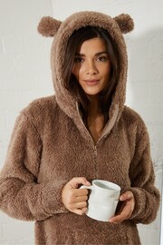 Threadbare Brown Teddy All-In-One - Image 4 of 4
