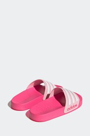 adidas Pink Kids Adilette Youth Sliders - Image 2 of 9